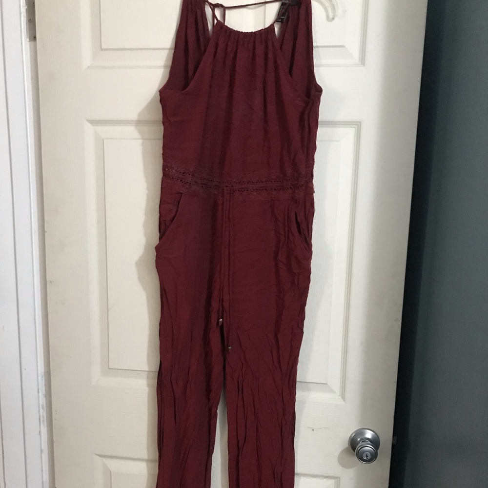 Rusty orange long jumpsuit